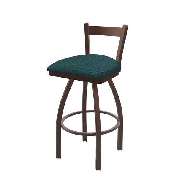 25" Low Back Swivel Counter Stool, Bronze Finish, Graph Tidal Seat